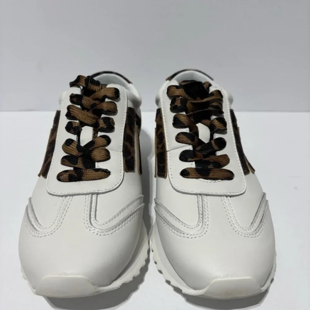 Franco Sarto Women’s Matera White Leather Sneakers, Size 6.5 M